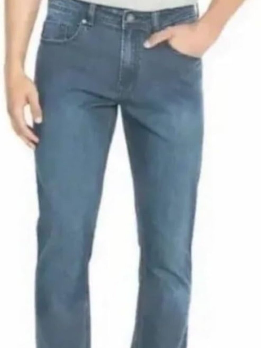 Buffalo David Bitton Repreve Adam Slim Stretch Dark Wash Distressed Blue Jeans